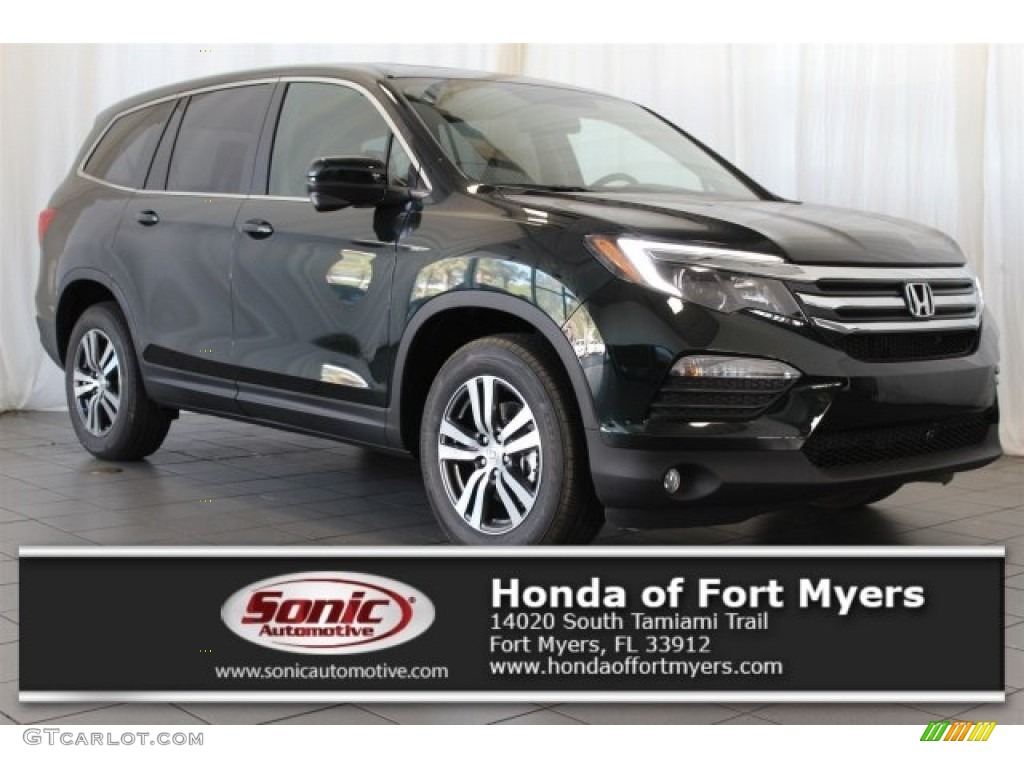 2016 Pilot EX-L - Black Forest Pearl / Beige photo #1