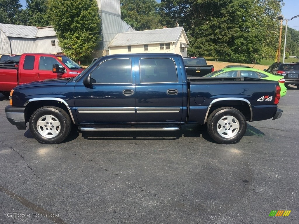 2005 Silverado 1500 LS Crew Cab 4x4 - Dark Blue Metallic / Dark Charcoal photo #3