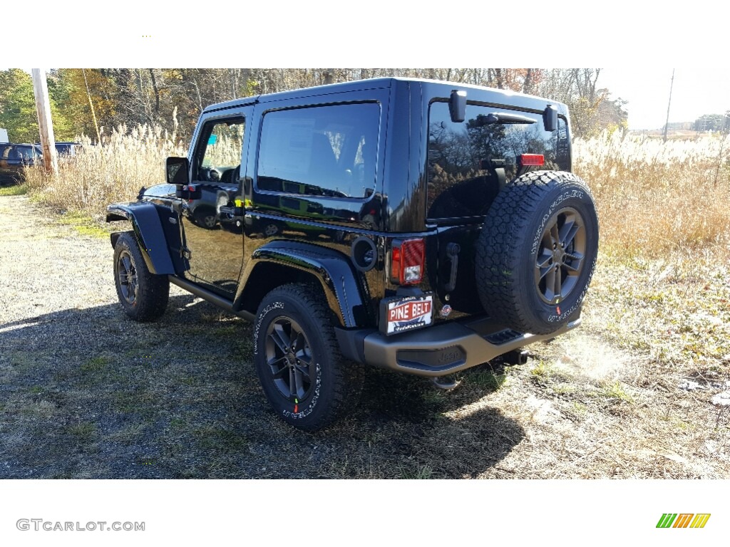 2017 Wrangler 75th Anniversary Edition 4x4 - Black / Black/Dark Saddle photo #4