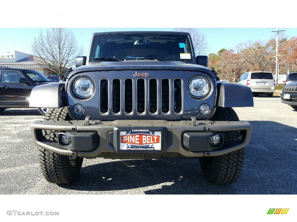 2017 Wrangler 75th Anniversary Edition 4x4 - Granite Crystal Metallic / Black/Dark Saddle photo #2