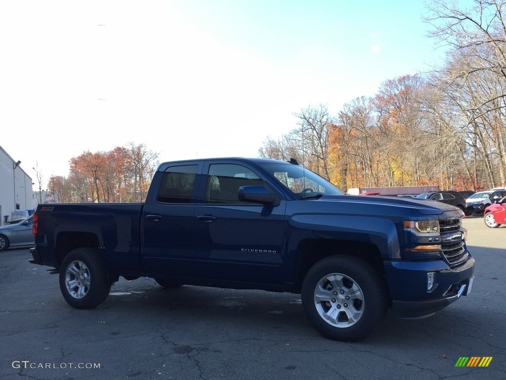 2017 Silverado 1500 LT Double Cab 4x4 - Deep Ocean Blue Metallic / Jet Black photo #3