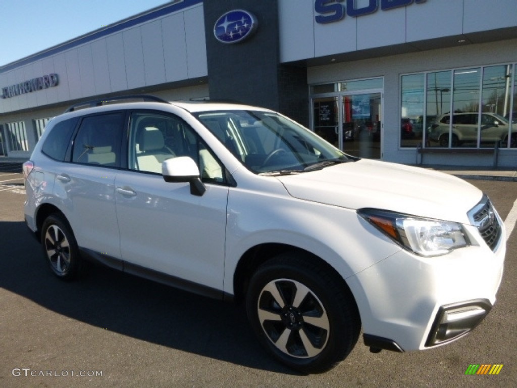 2017 Forester 2.5i Premium - Crystal White Pearl / Gray photo #1