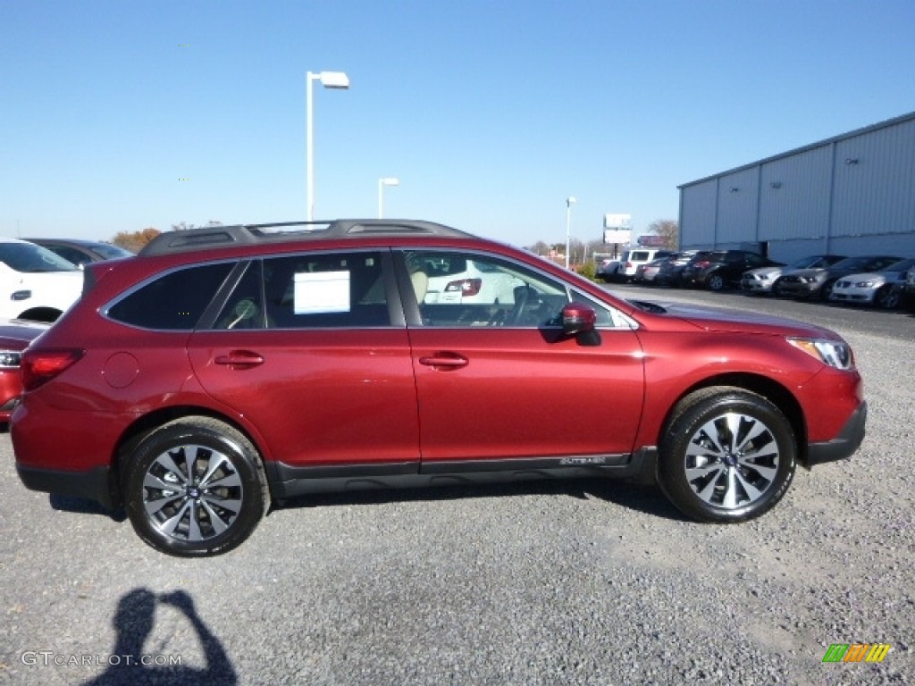 2017 Outback 2.5i Limited - Venetian Red Pearl / Warm Ivory photo #6