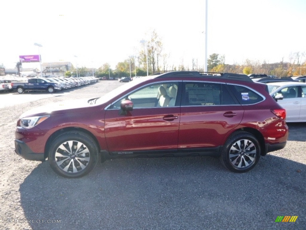 2017 Outback 2.5i Limited - Venetian Red Pearl / Warm Ivory photo #10
