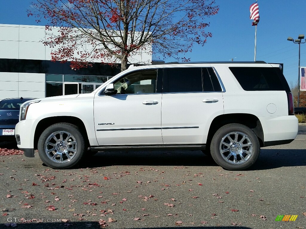 White Frost Tricoat 2017 GMC Yukon Denali 4WD Exterior Photo #117116215