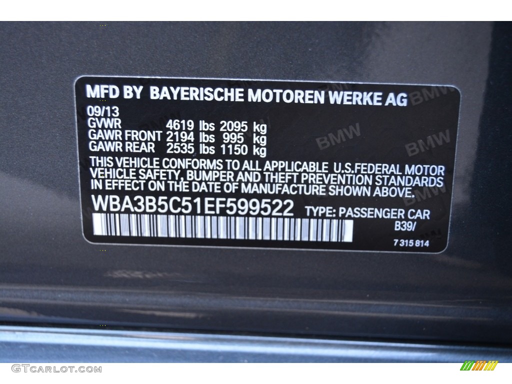 2014 3 Series 328i xDrive Sedan - Mineral Grey Metallic / Black photo #34