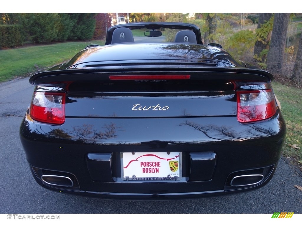 2008 911 Turbo Cabriolet - Black / Black photo #5