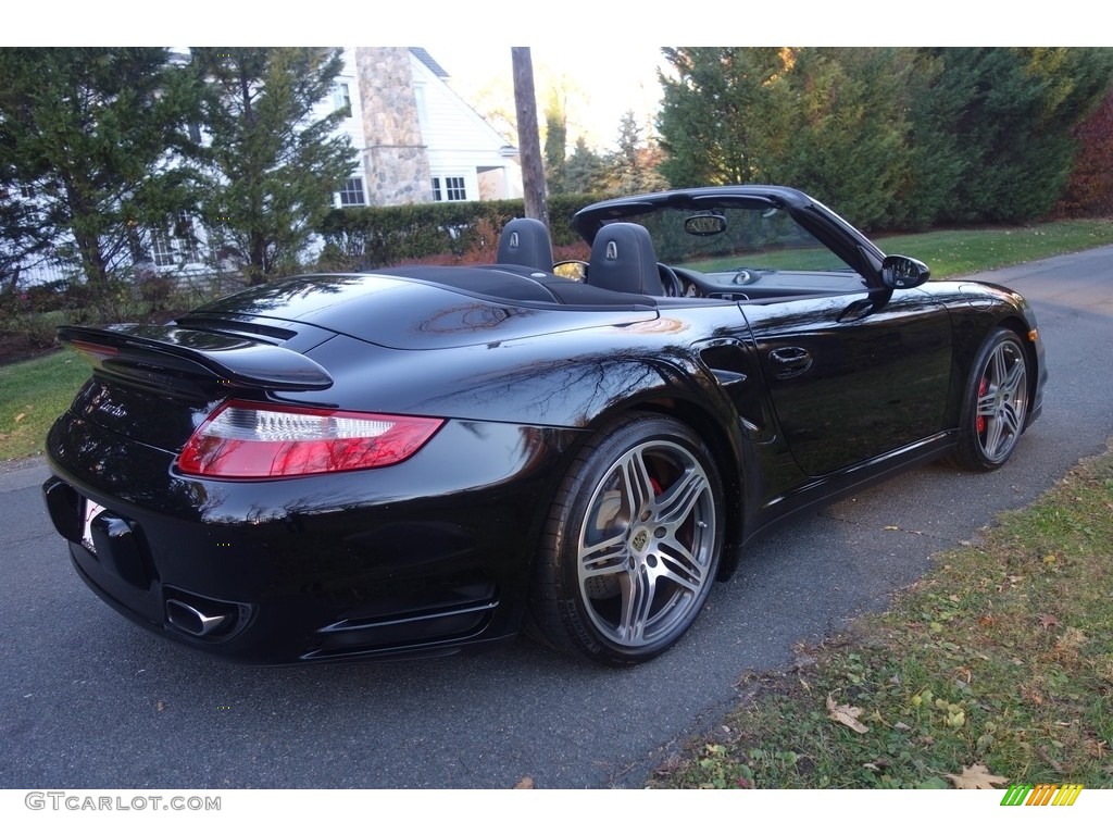 2008 911 Turbo Cabriolet - Black / Black photo #6