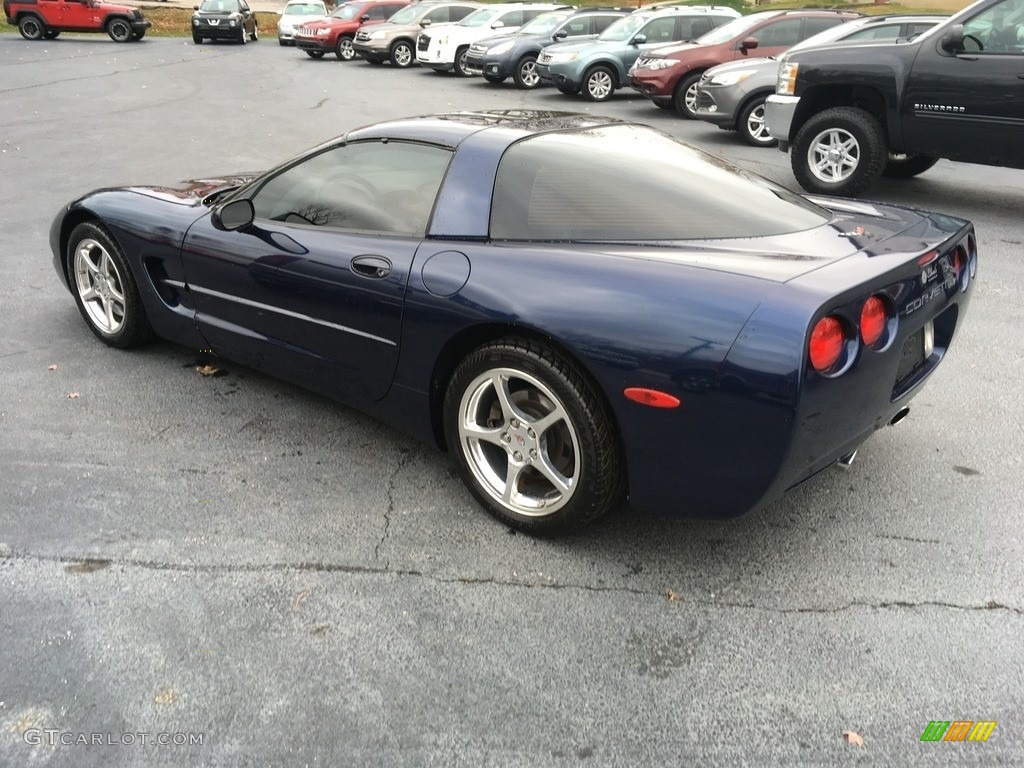 2001 Corvette Coupe - Navy Blue Metallic / Light Oak photo #3