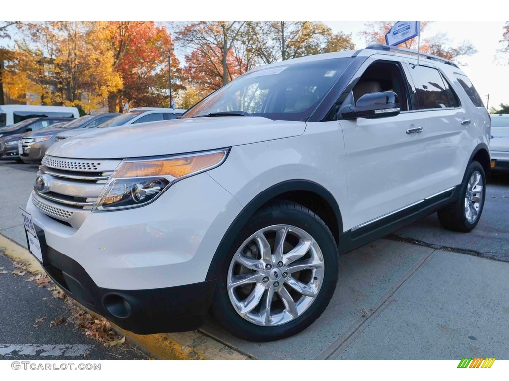 2014 Explorer XLT 4WD - White Platinum / Medium Light Stone photo #1