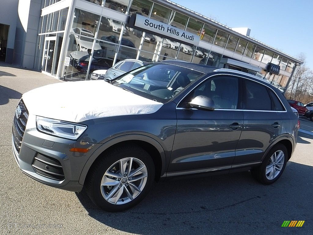 2017 Q3 2.0 TFSI Premium Plus quattro - Monsoon Gray Metallic / Black photo #1