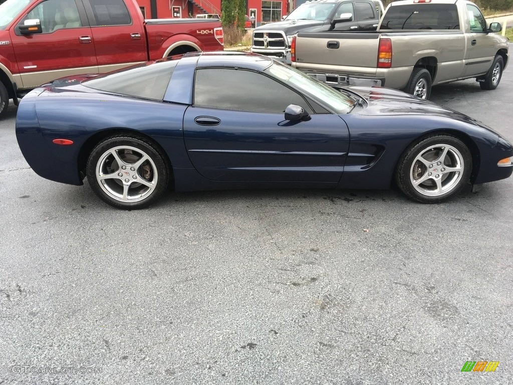 2001 Corvette Coupe - Navy Blue Metallic / Light Oak photo #47