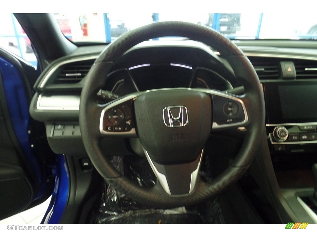 2017 Honda Civic EX-T Coupe Black/Gray Steering Wheel Photo #117121876