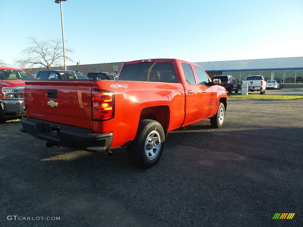 2017 Silverado 1500 WT Double Cab 4x4 - Red Hot / Dark Ash/Jet Black photo #4