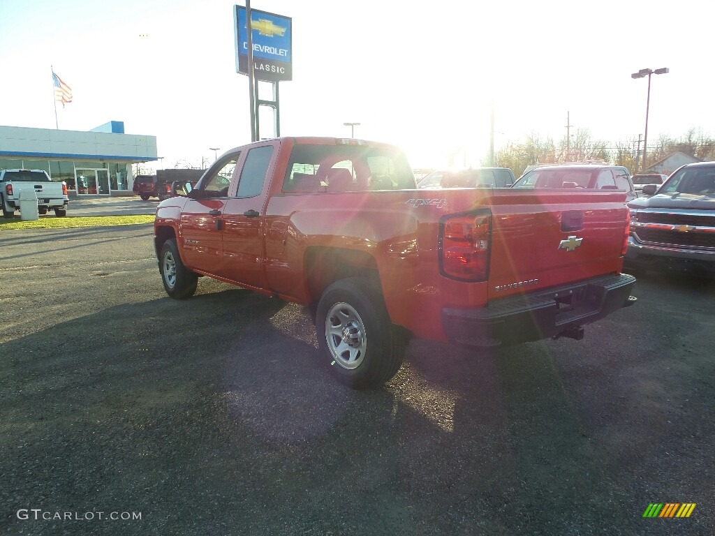 2017 Silverado 1500 WT Double Cab 4x4 - Red Hot / Dark Ash/Jet Black photo #5