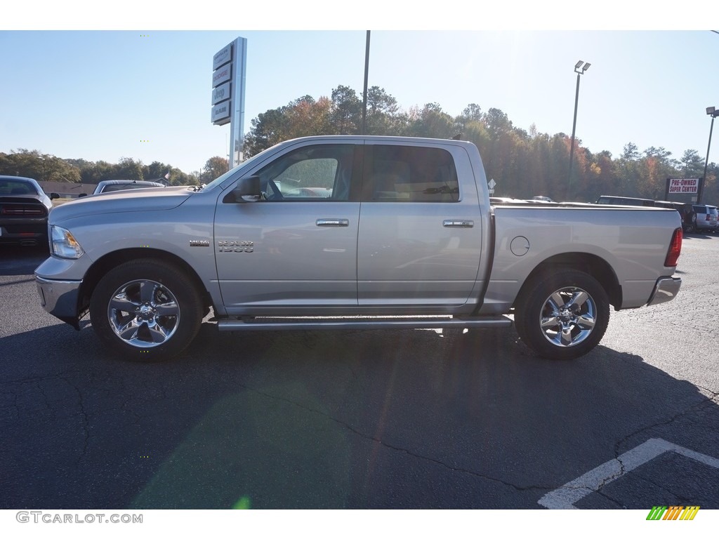 2017 1500 Big Horn Crew Cab - Bright Silver Metallic / Black/Diesel Gray photo #4