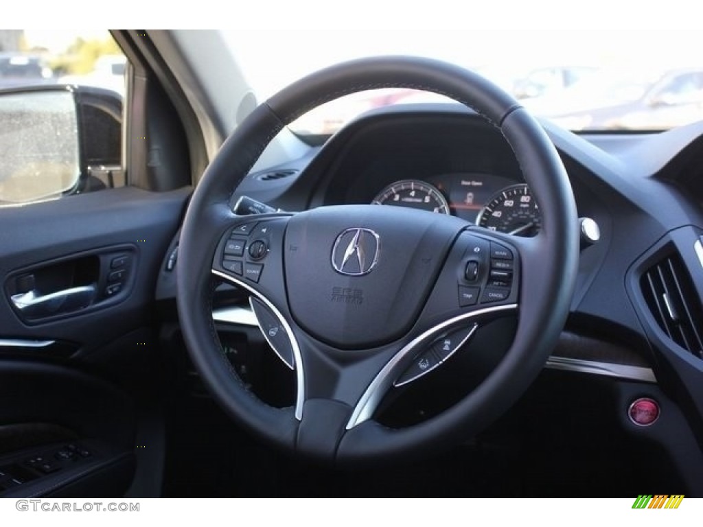 2017 Acura MDX Advance Ebony Steering Wheel Photo #117128632