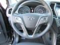 2017 Hyundai Santa Fe Black Interior Steering Wheel Photo