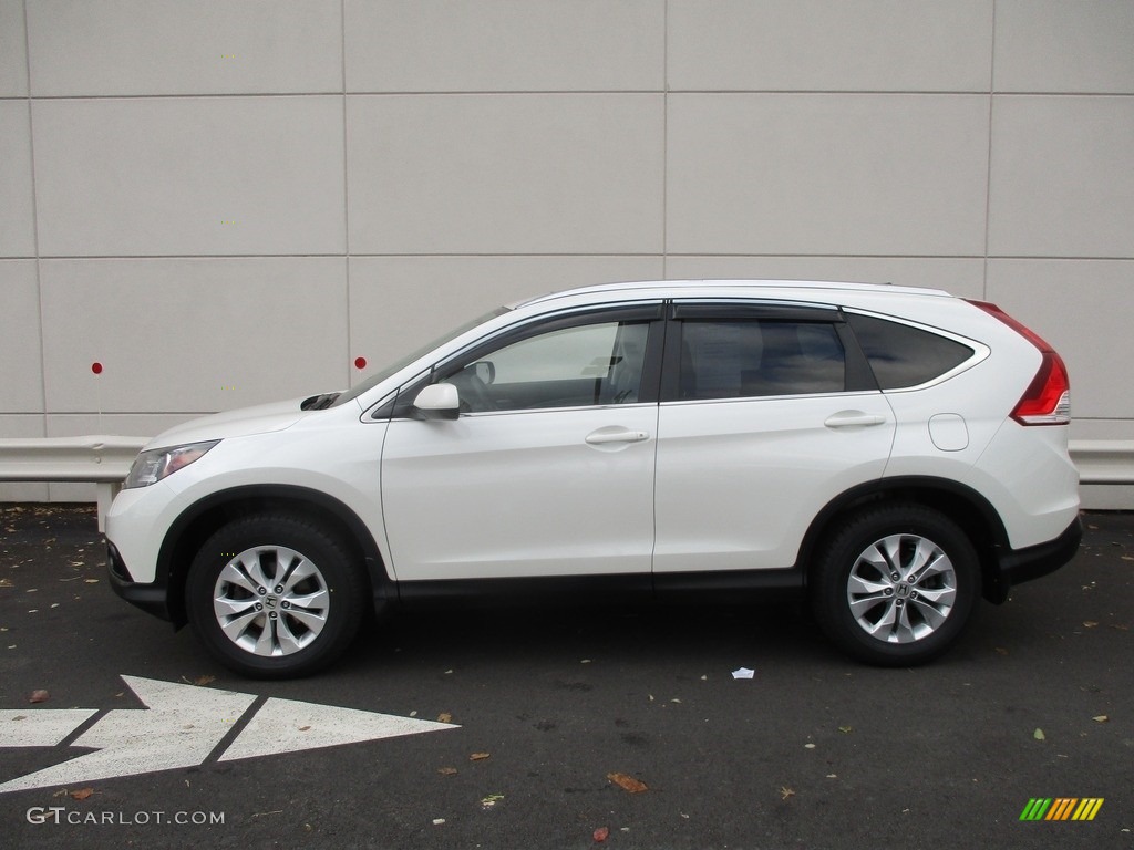 2014 CR-V EX-L AWD - White Diamond Pearl / Beige photo #2