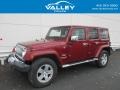 Deep Cherry Red 2011 Jeep Wrangler Unlimited Sahara 4x4