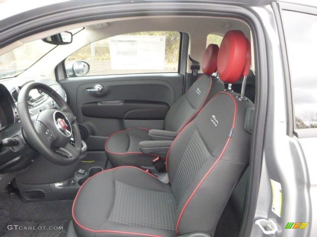 Nero (Black) Interior 2017 Fiat 500 Pop Photo #117143936