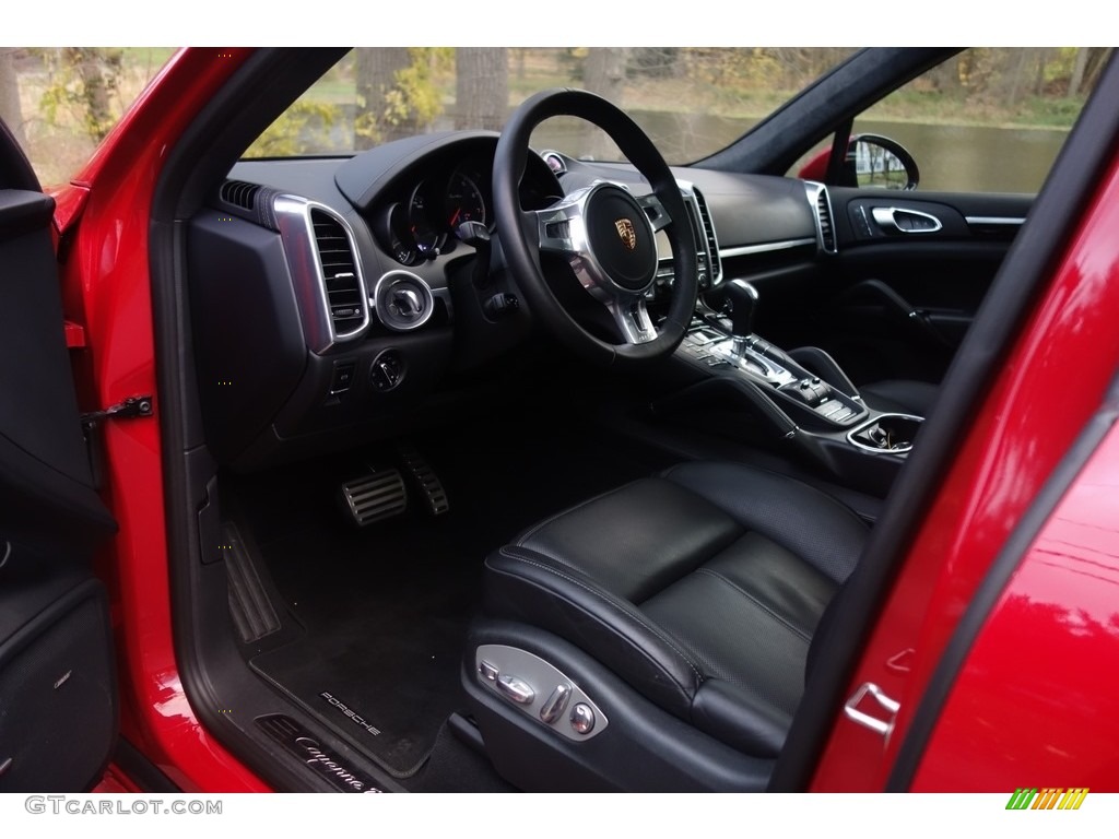 Black Interior 2014 Porsche Cayenne Turbo Photo #117147197