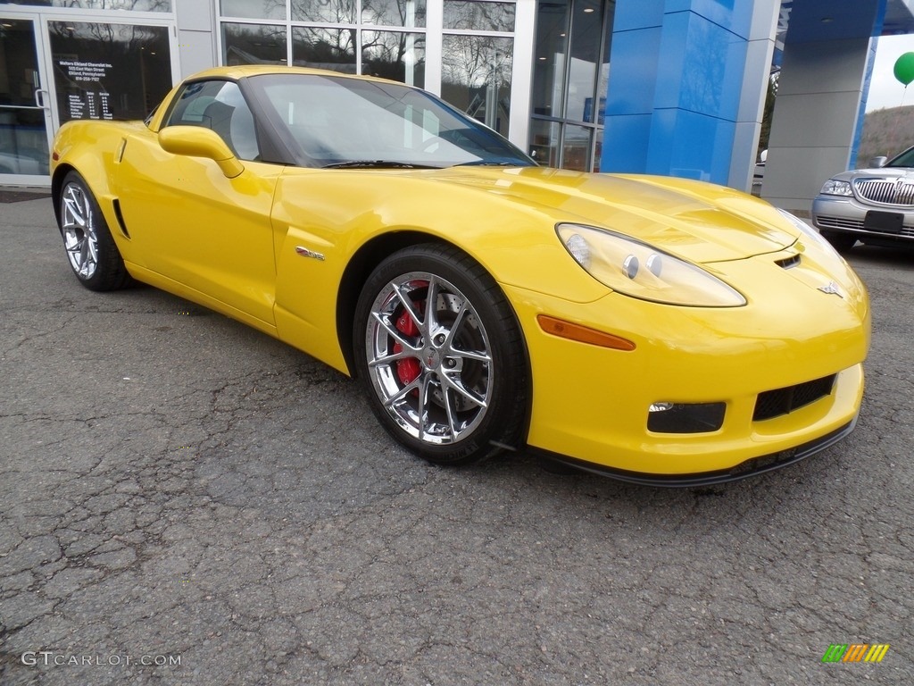 2010 Corvette Coupe - Velocity Yellow / Ebony Black photo #2