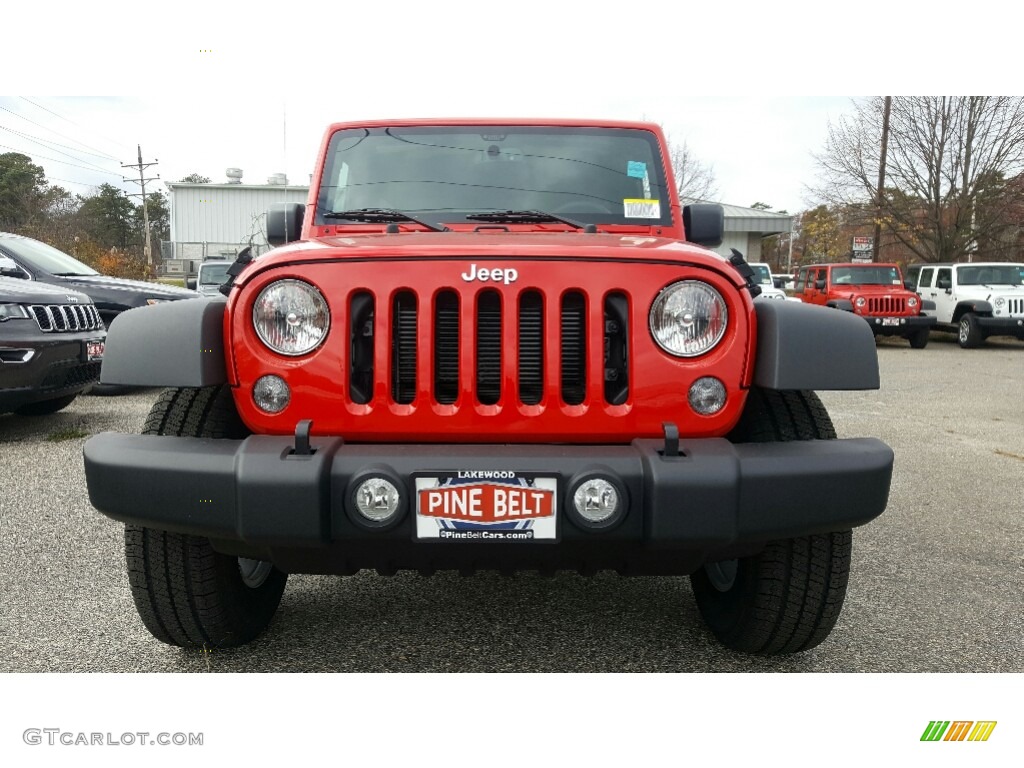 2017 Wrangler Unlimited Sport 4x4 - Firecracker Red / Black photo #2