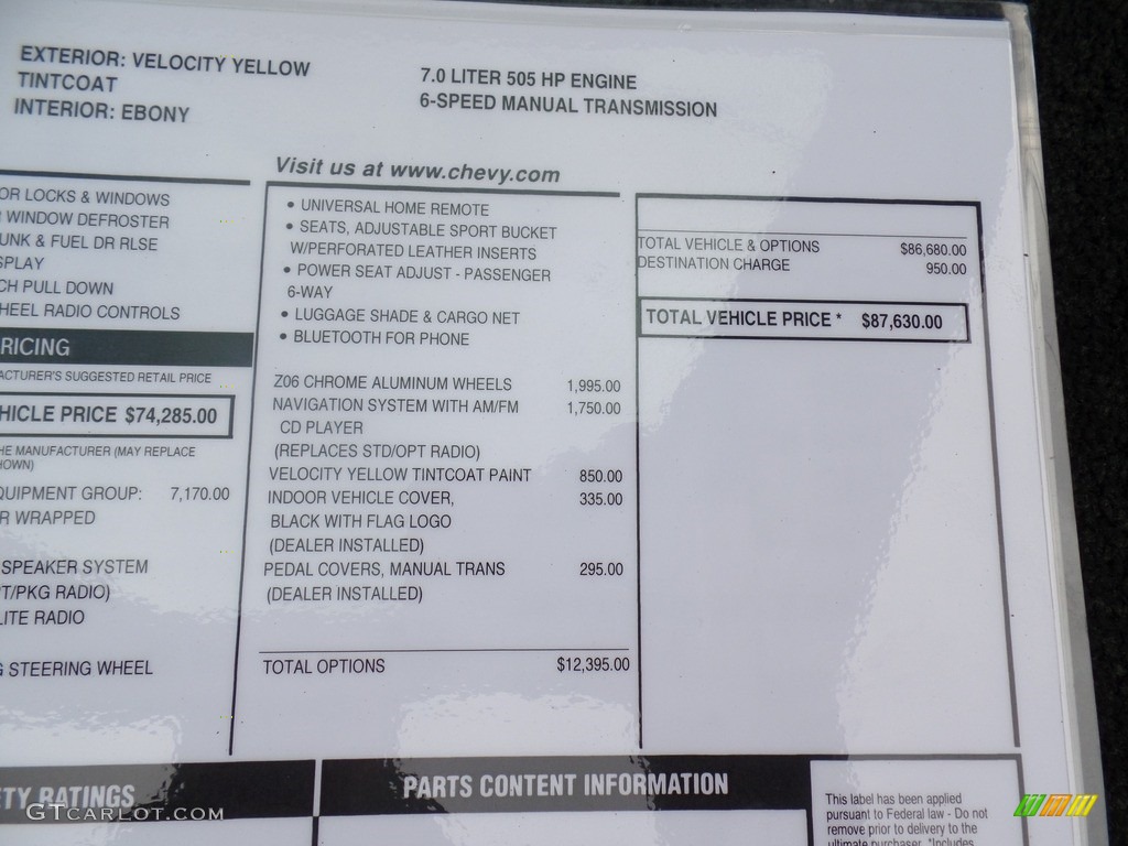 2010 Corvette Coupe - Velocity Yellow / Ebony Black photo #41