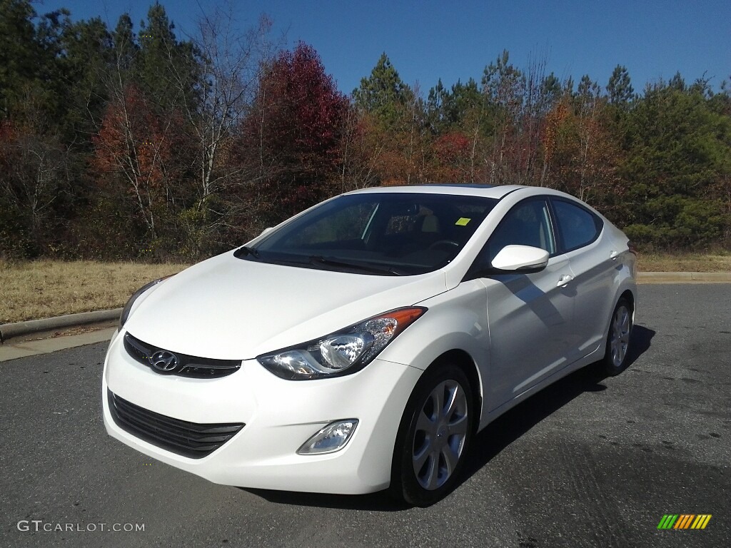 2012 Elantra Limited - Shimmering White / Beige photo #2