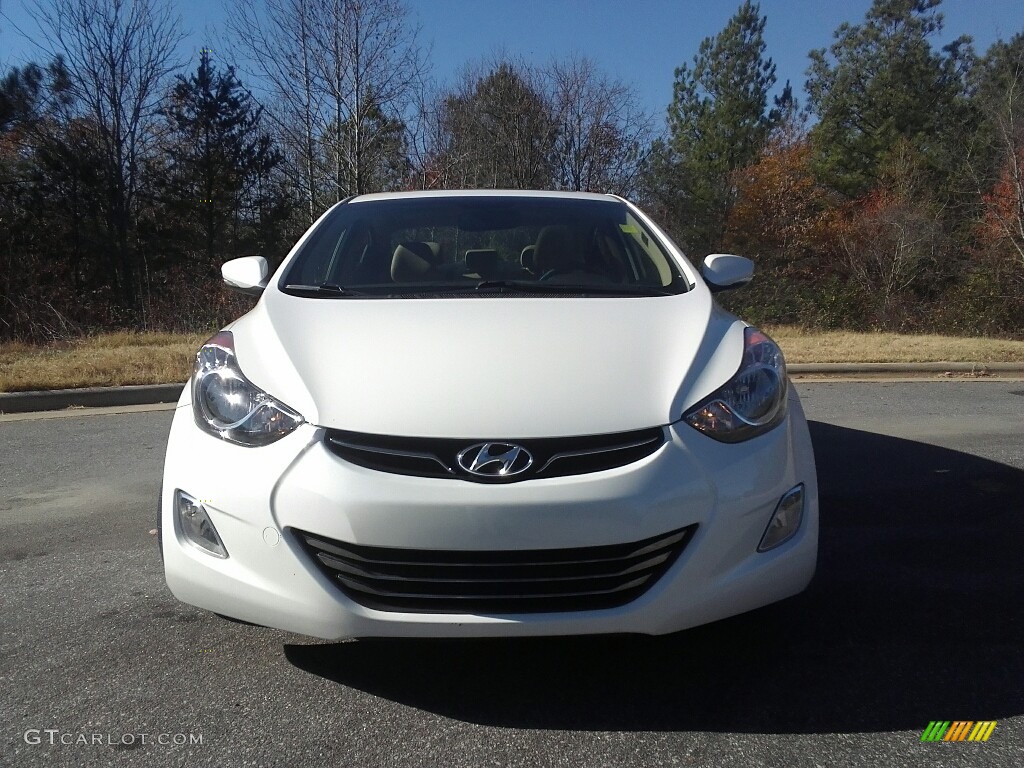 2012 Elantra Limited - Shimmering White / Beige photo #3