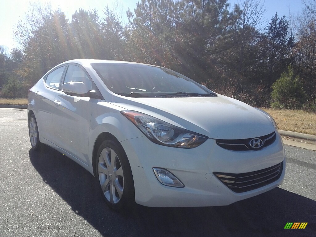 2012 Elantra Limited - Shimmering White / Beige photo #4