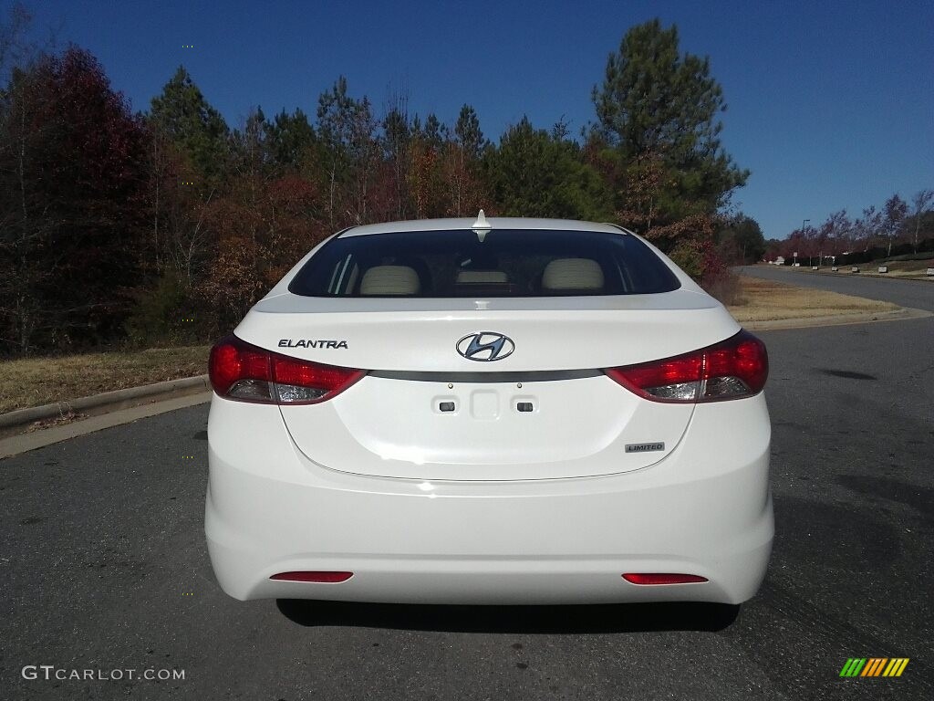 2012 Elantra Limited - Shimmering White / Beige photo #7