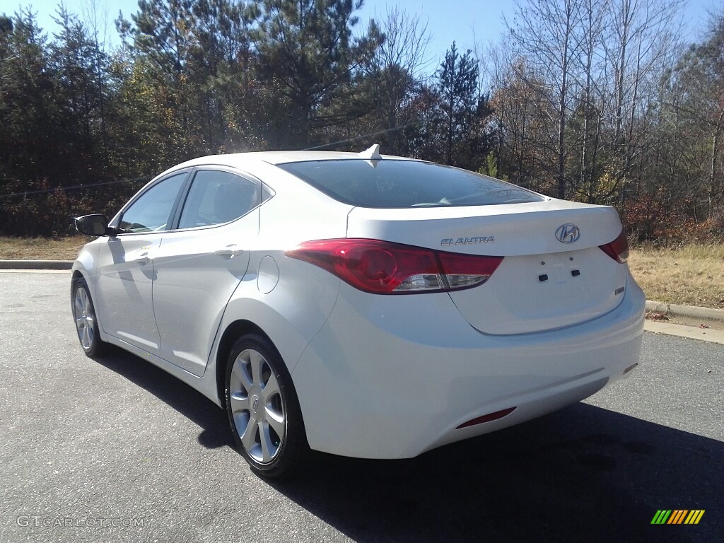 2012 Elantra Limited - Shimmering White / Beige photo #8