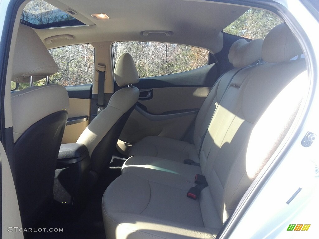 2012 Elantra Limited - Shimmering White / Beige photo #10