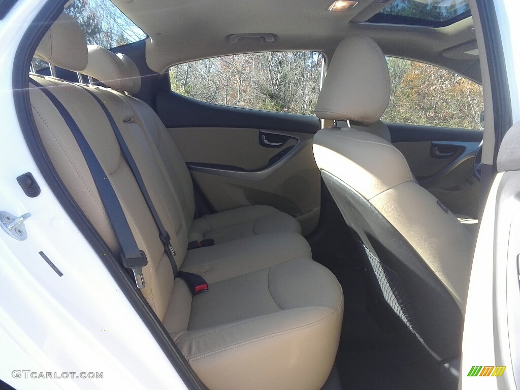 2012 Elantra Limited - Shimmering White / Beige photo #12
