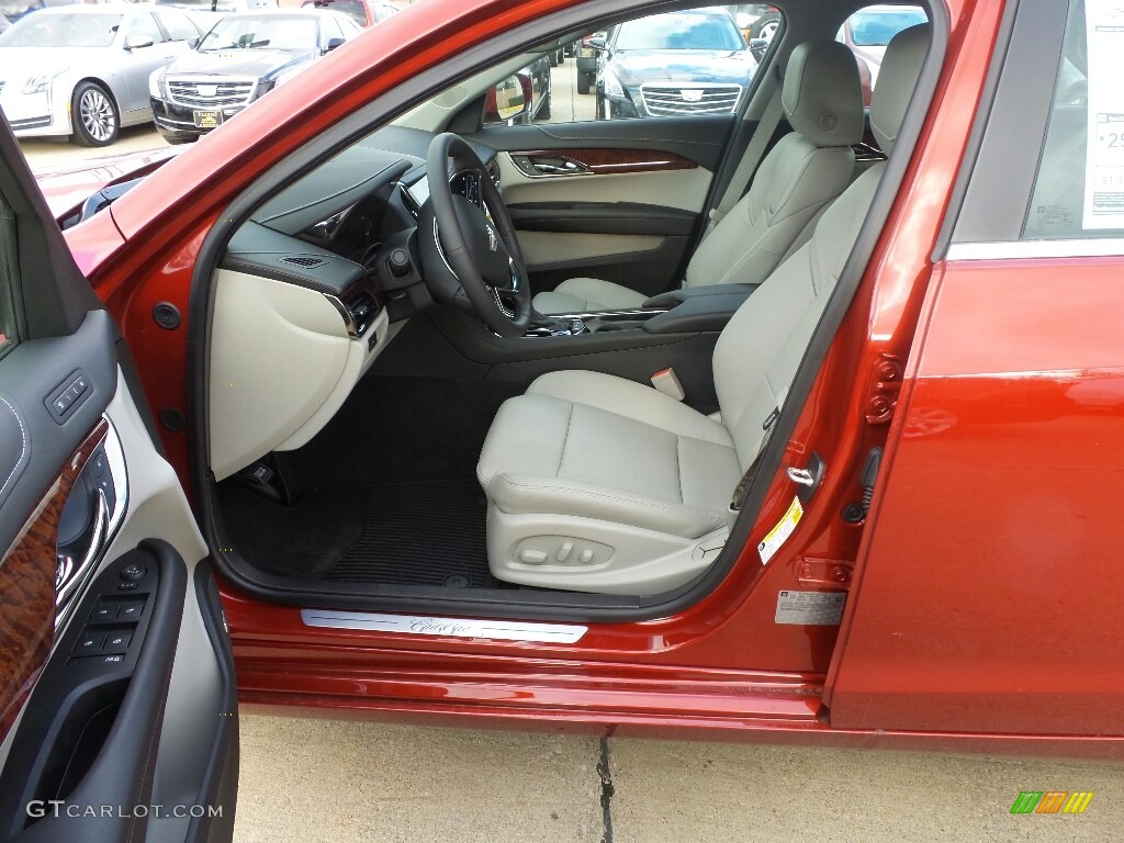 Light Platinum w/Jet Black Accents Interior 2017 Cadillac ATS Luxury AWD Photo #117154558