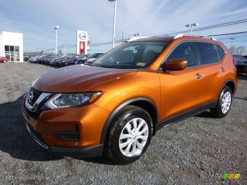 Monarch Orange 2017 Nissan Rogue S AWD Exterior Photo #117156730