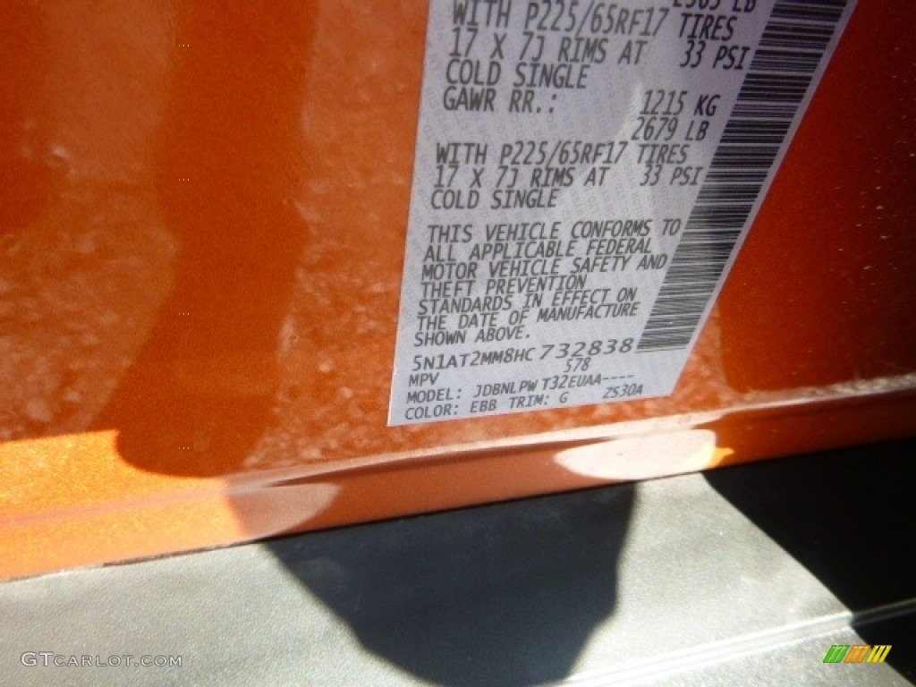 2017 Rogue Color Code EBB for Monarch Orange Photo #117156847