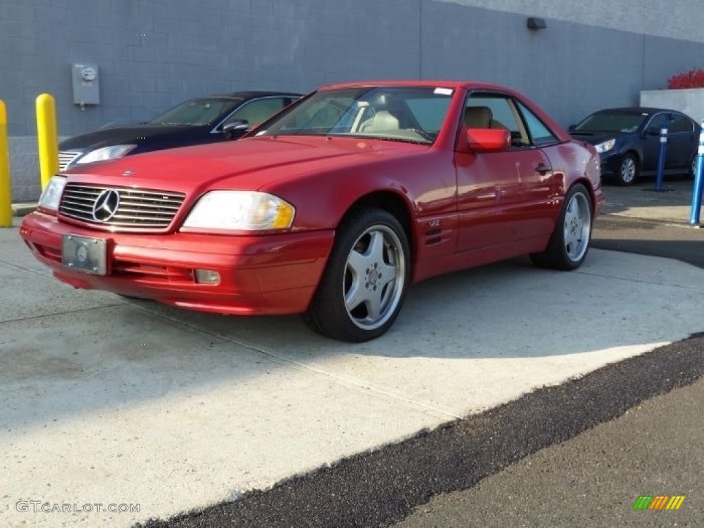 1998 SL 600 Roadster - Imperial Red / Beige photo #1