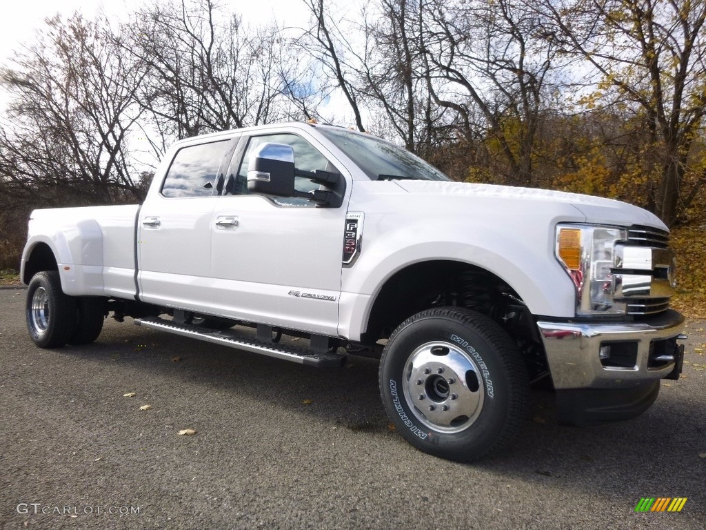 White Platinum 2017 Ford F350 Super Duty Lariat Crew Cab 4x4 Exterior Photo #117160351