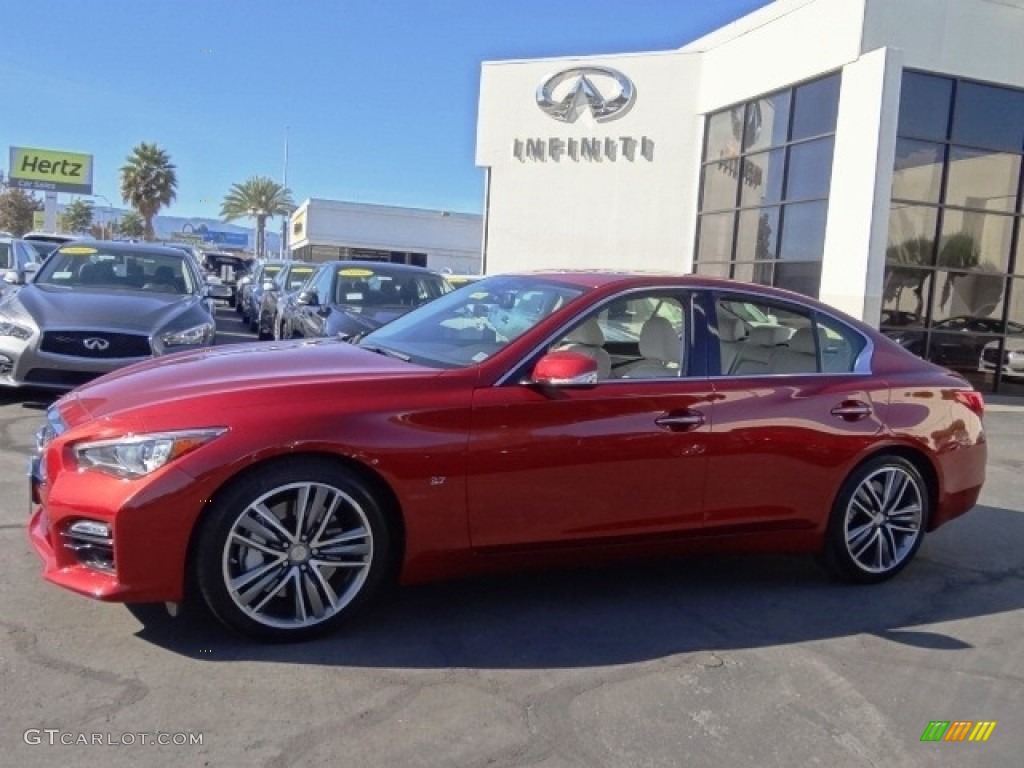2015 Q50 S 3.7 - Venetian Ruby / Stone photo #3