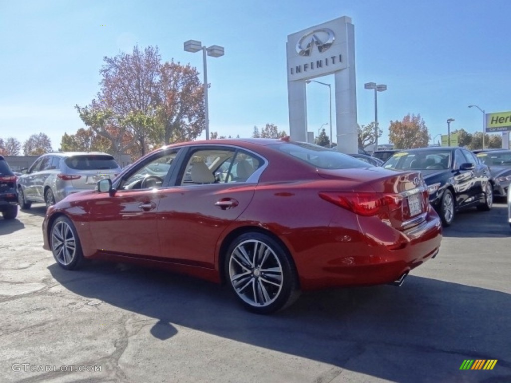 2015 Q50 S 3.7 - Venetian Ruby / Stone photo #4