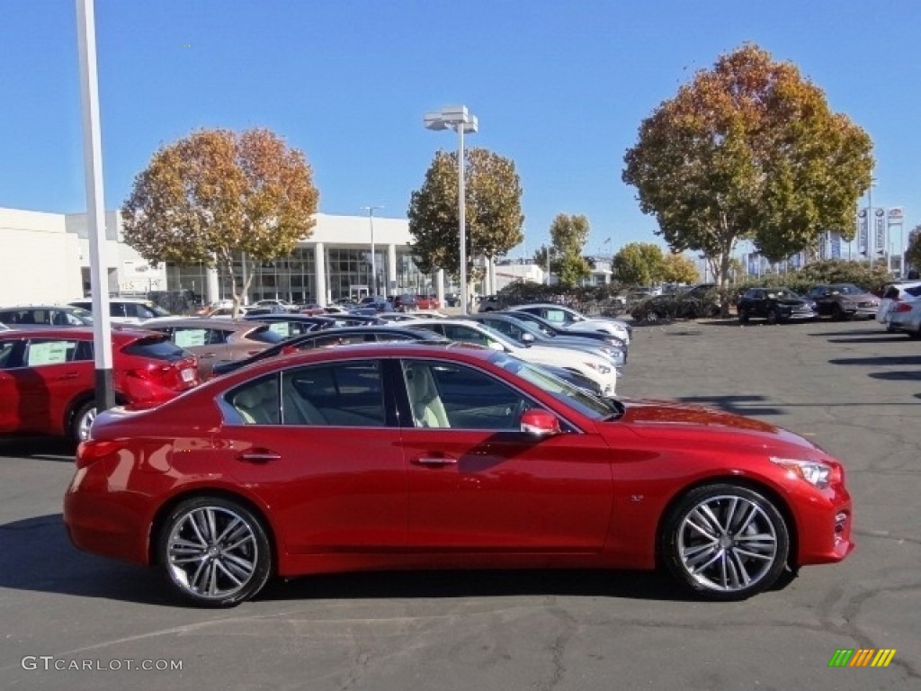 2015 Q50 S 3.7 - Venetian Ruby / Stone photo #5