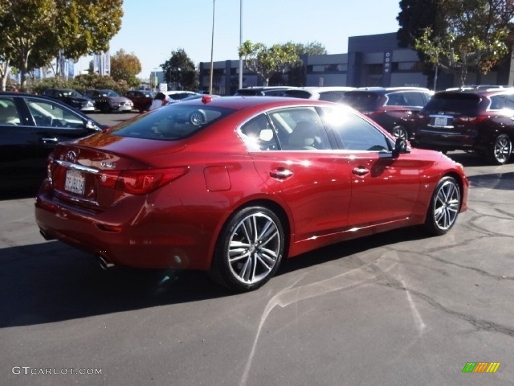 2015 Q50 S 3.7 - Venetian Ruby / Stone photo #6