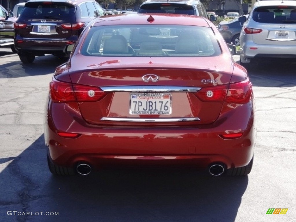2015 Q50 S 3.7 - Venetian Ruby / Stone photo #7