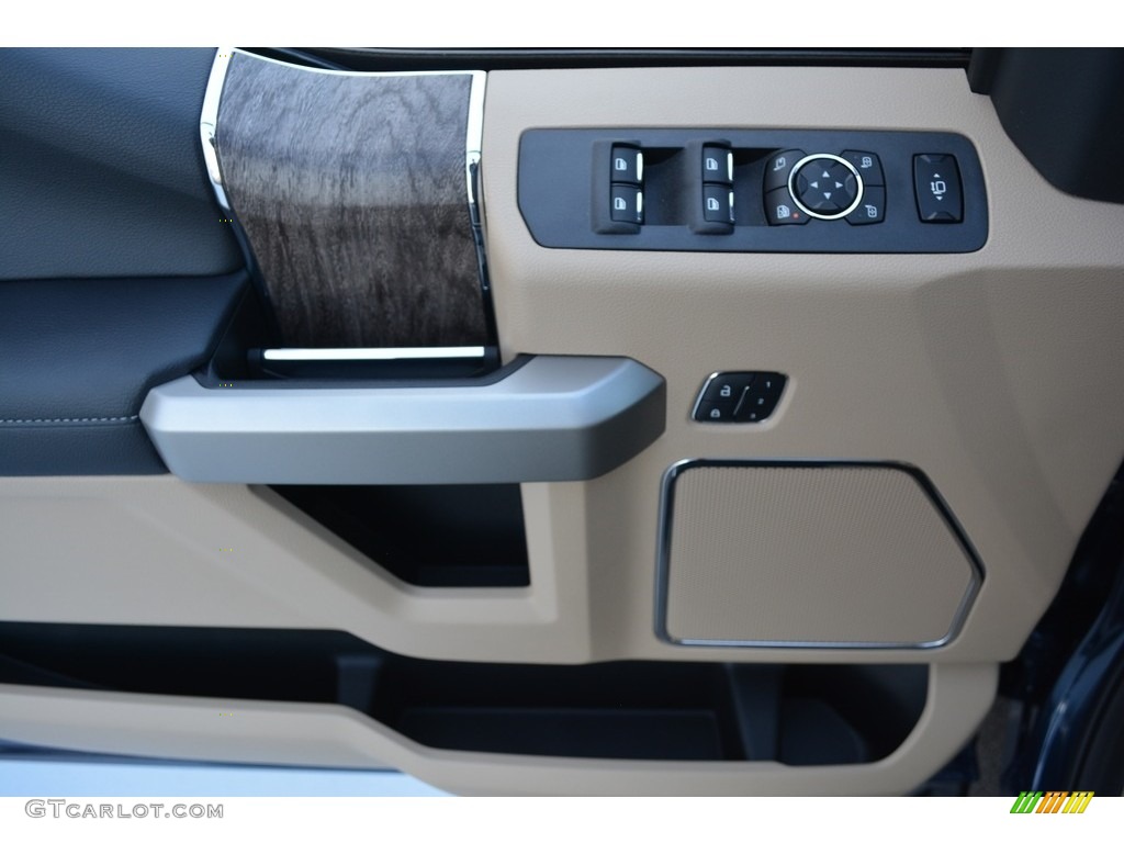2017 Ford F350 Super Duty Lariat Crew Cab 4x4 Camel Door Panel Photo #117163225