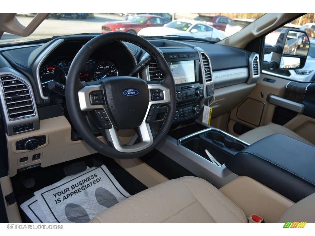 Camel Interior 2017 Ford F350 Super Duty Lariat Crew Cab 4x4 Photo #117163285