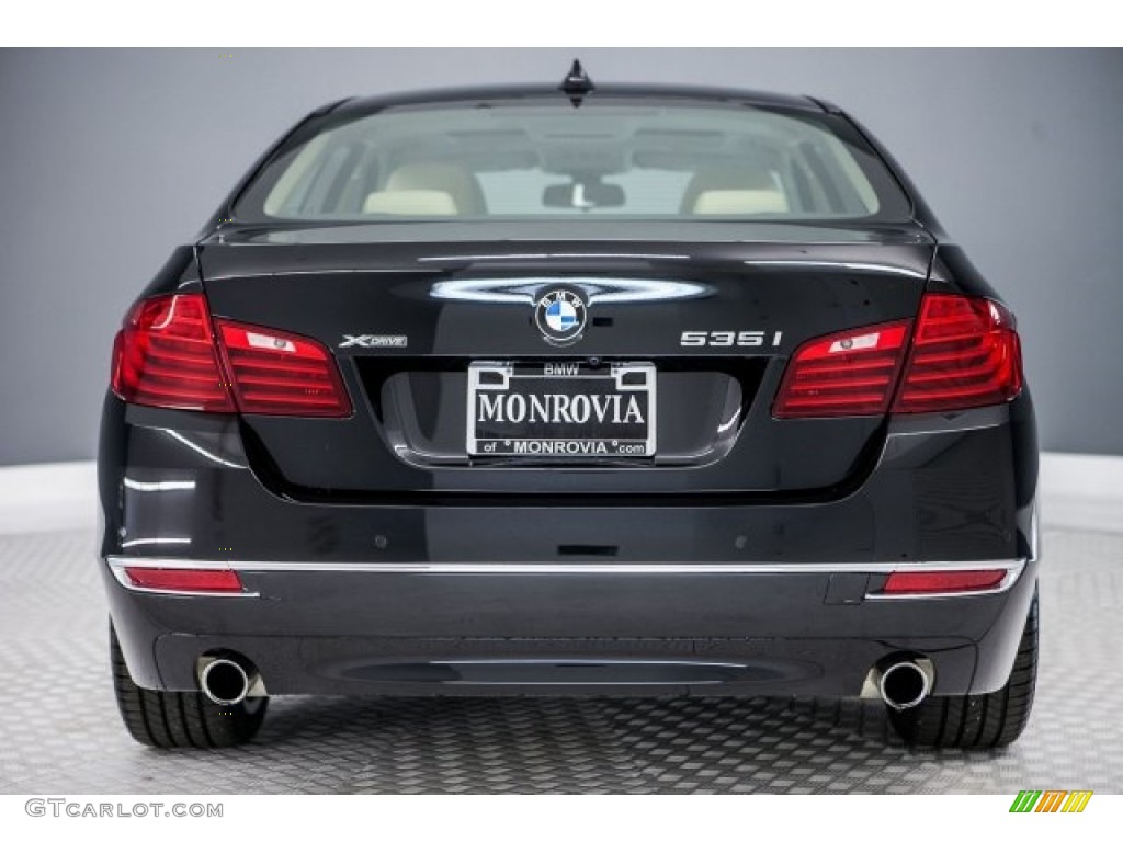 2016 5 Series 535i xDrive Sedan - Black Sapphire Metallic / Venetian Beige/Black photo #3