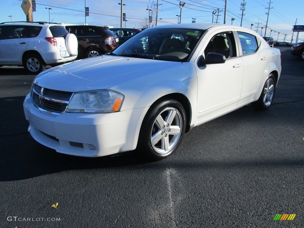 2008 Avenger SXT - Stone White / Dark Khaki/Light Graystone photo #2
